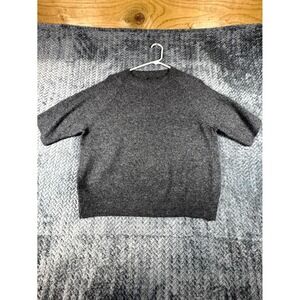 Vince Camuto Pullover Sweater Womens S Gray Marled Knitted Acrylic Raglan Sleeve